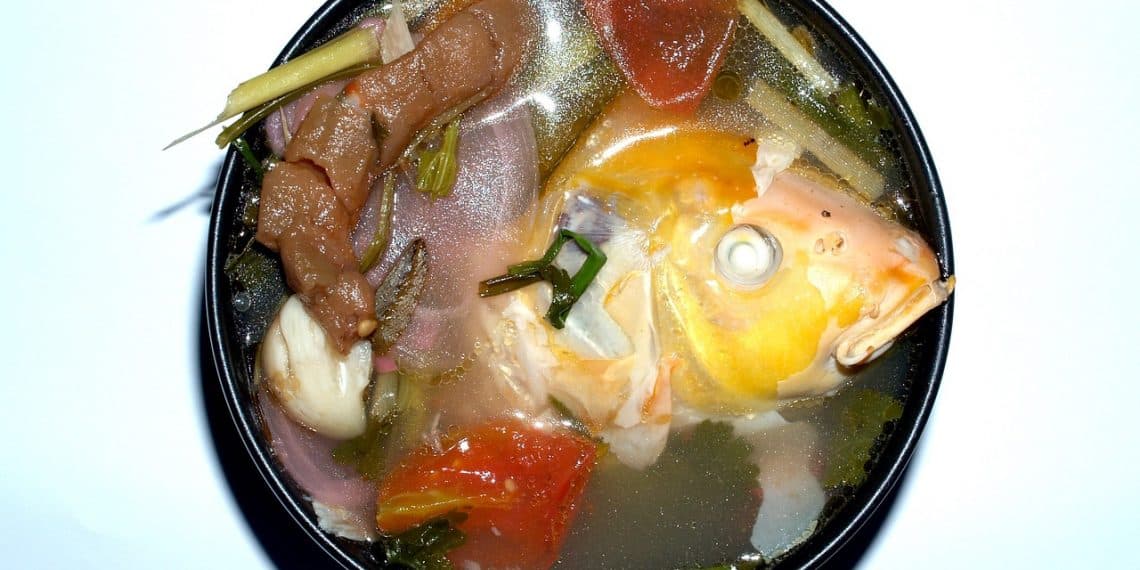 ปลากับน้ำต้มยำ รักษาสุขภาพให้แข็งแรง