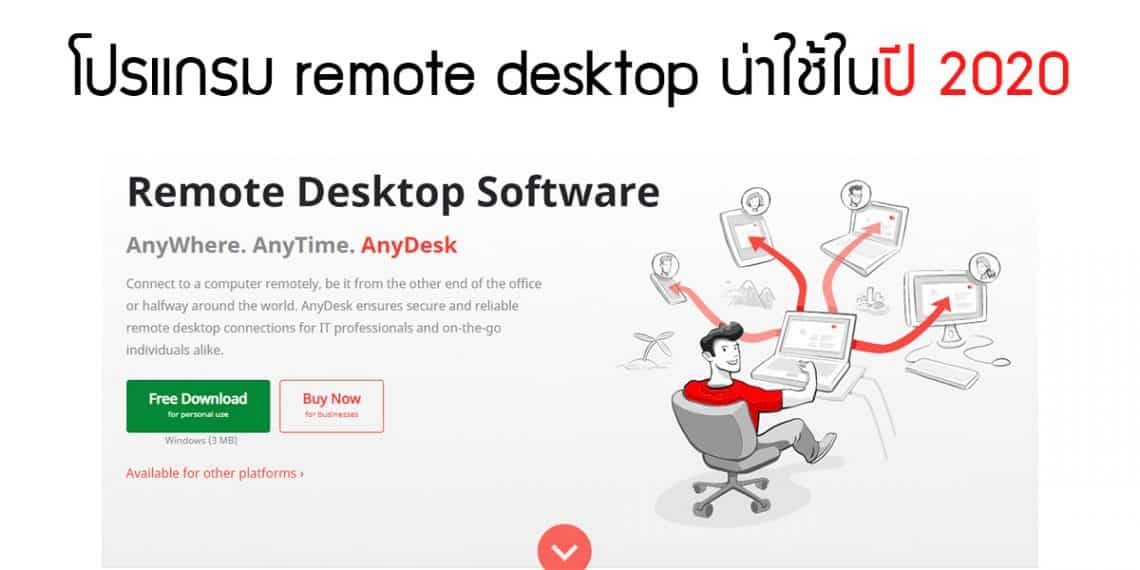 โปรแกรม remote desktop น่าใช้ในปี 2020 เหมาะกับผู้ใช้ใหม่ ไม่ต้องมีความรู้เยอะ